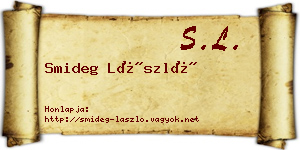 Smideg László névjegykártya